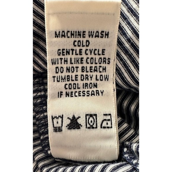 Max Studio Womens Blue Dress Cutout Lace Striped Lining Sleeveless Shift Sz M - Picture 8 of 9